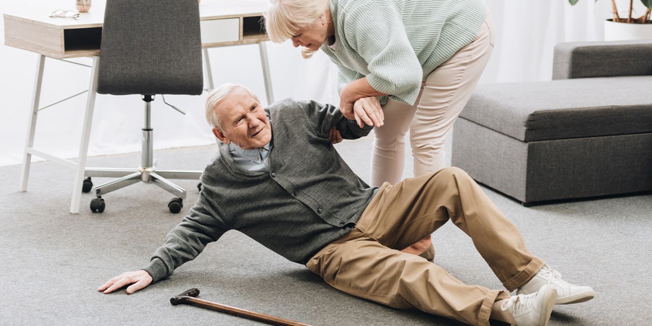 senior falling in need of physical therapy services for balance